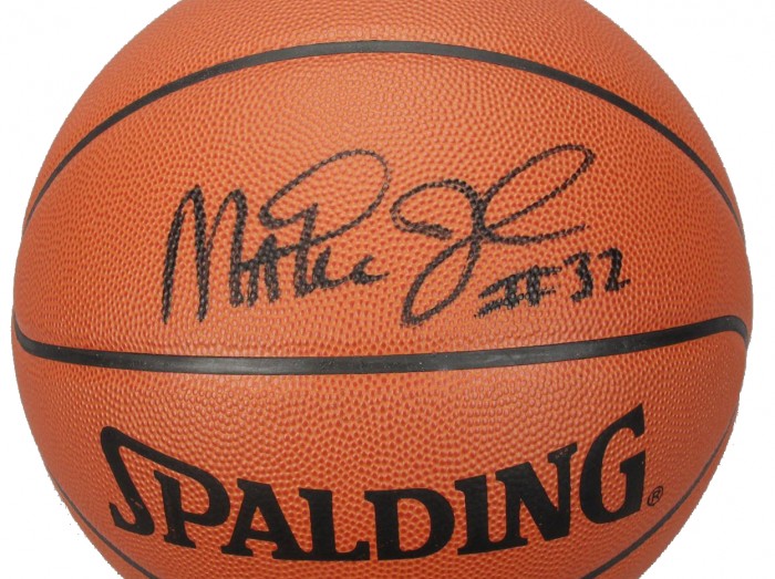 magic johnson signed basketball