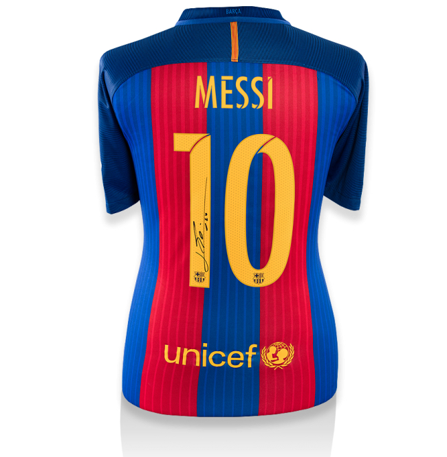 Messi's Official Barcelona Signed Shirt, 2016/17 - CharityStars