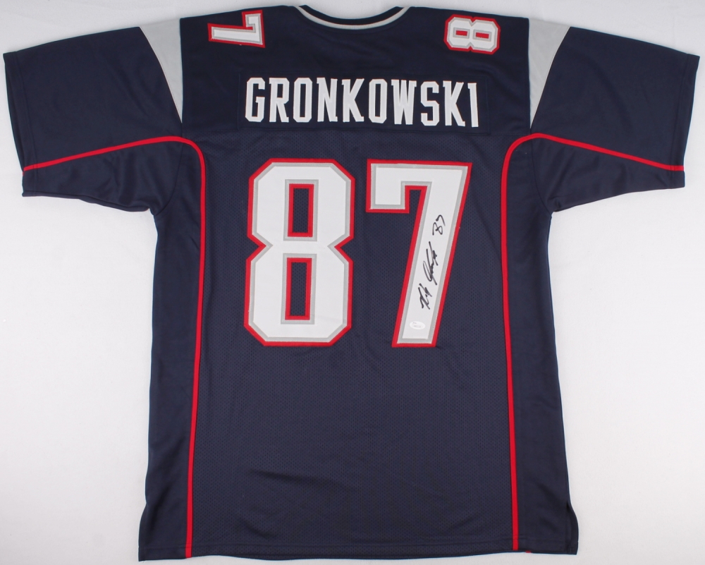 footballcollectible Rob Gronkowski Autographed New England Patriots Jersey