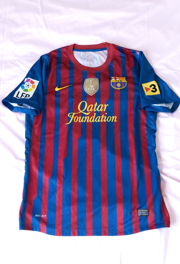 S 2011 2012 Barcelona Spain Nike Messi Vintage Home Soccer Camiseta Jersey  Shirt