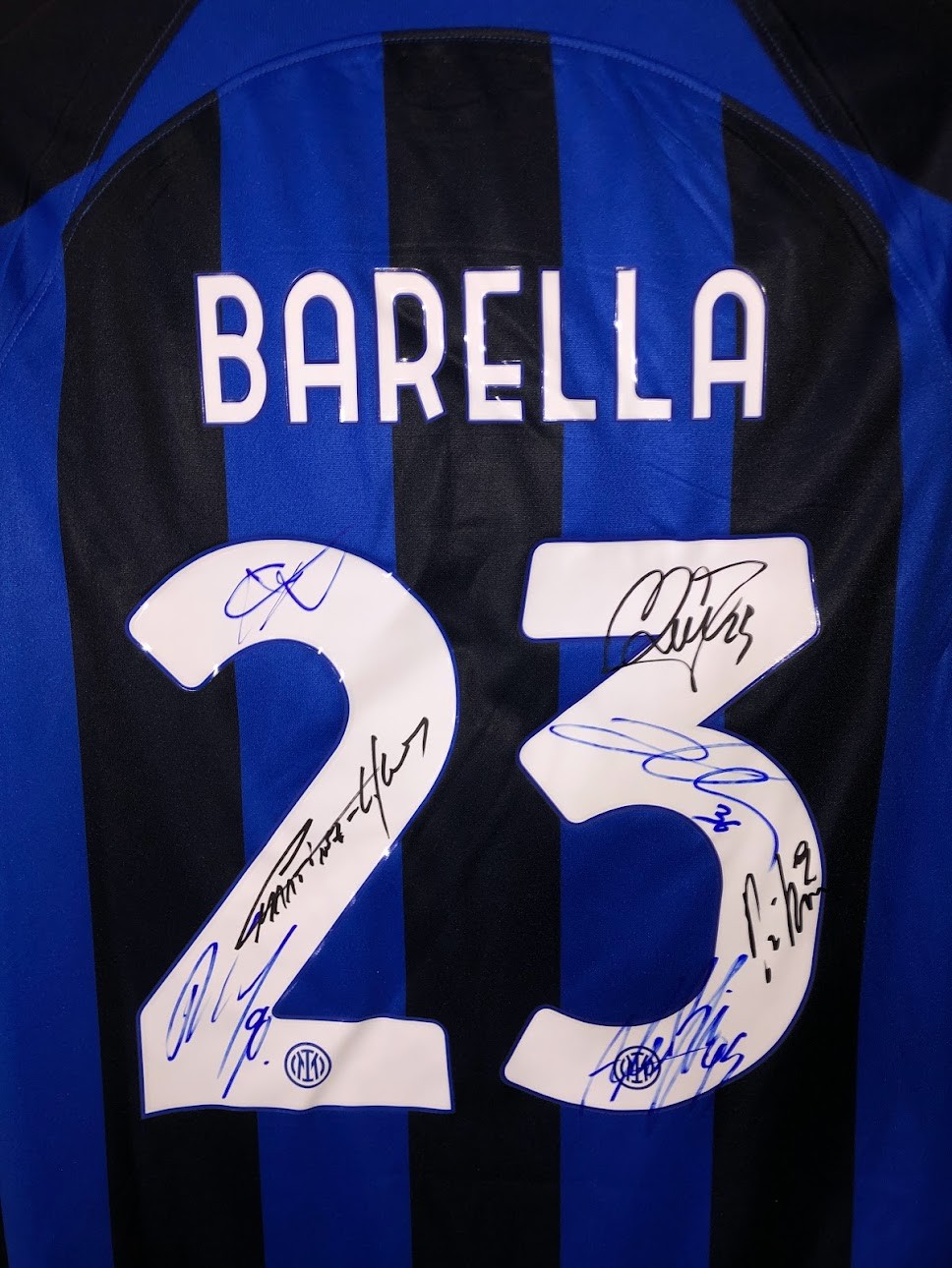 Barella Official Inter Shirt, 2022/23 - Signed by the Players - CharityStars