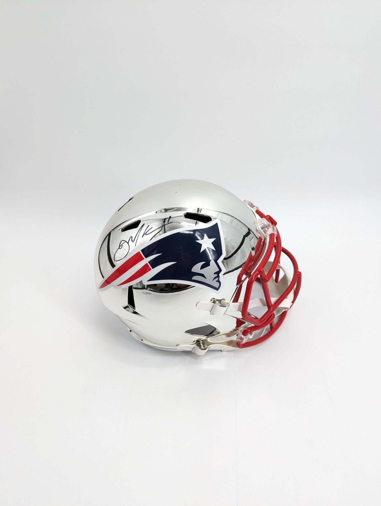 Julian Edelman New England Patriots Signed Riddell Flat White Mini