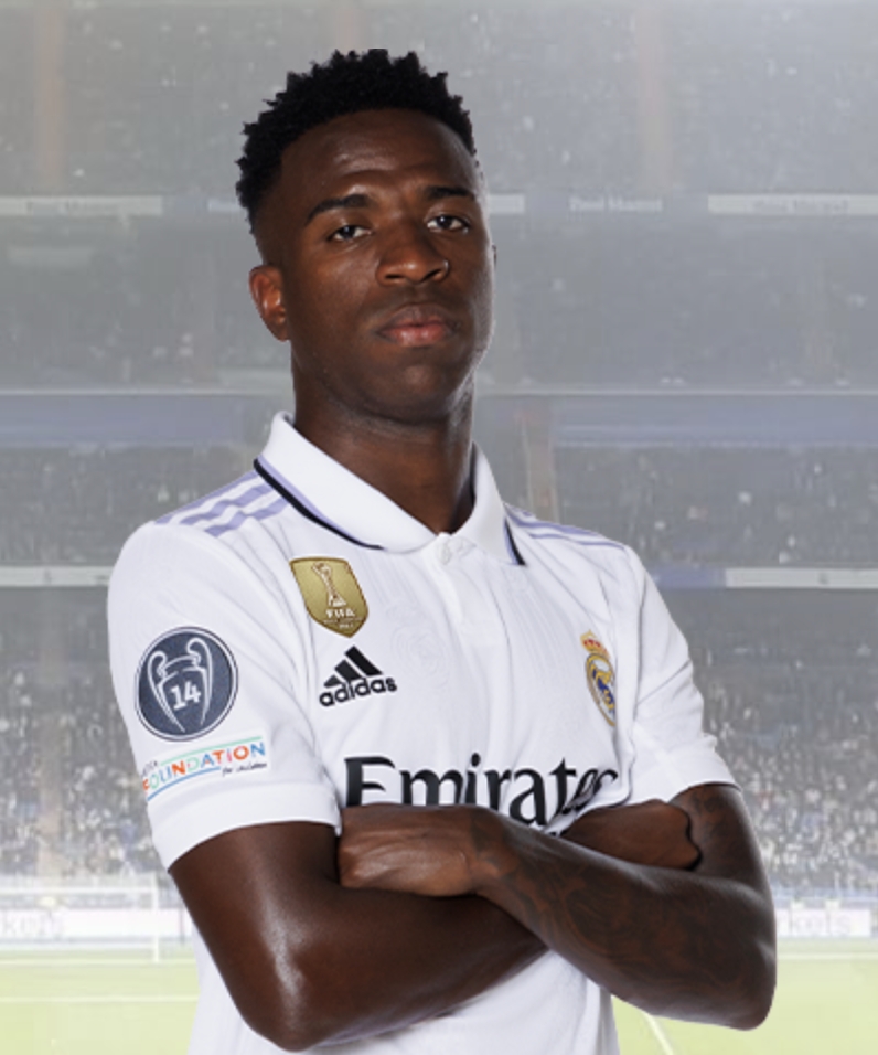 Vinicius JR 2022-23 Real Madrid Third UCL Match Issue Shirt Size 4 Adidas