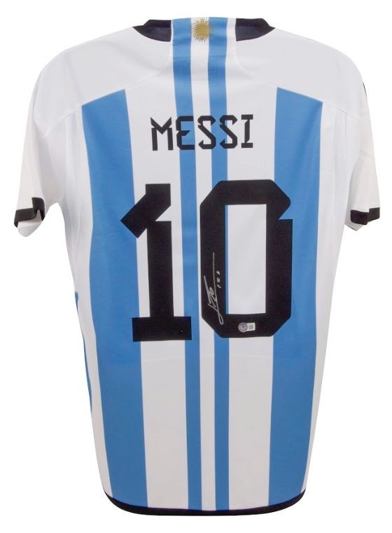 Lionel Messi Signed Argentina Shirt - 2021-2022, Number 10