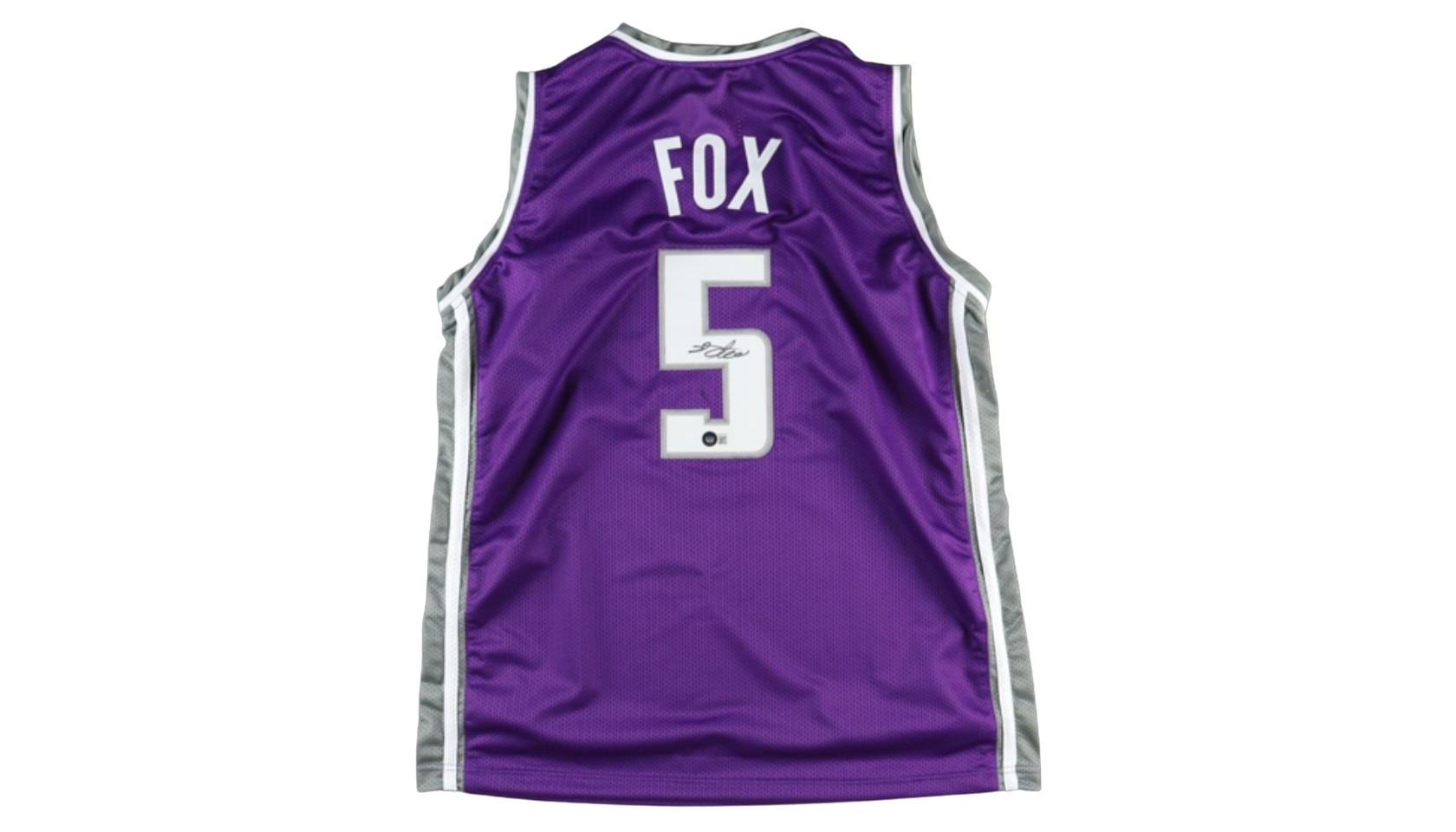 De'Aaron Fox Signed Sacramento Kings Custom on Court Style Jersey