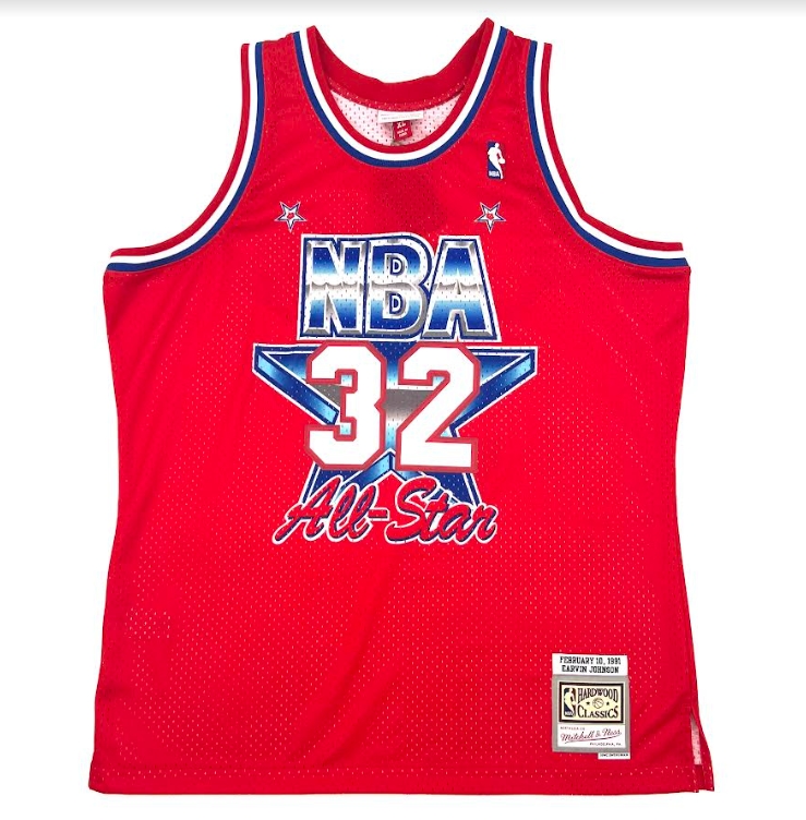 Magic Johnson Signed Jersey - All Star Reversible Mitchell & Ness BAS