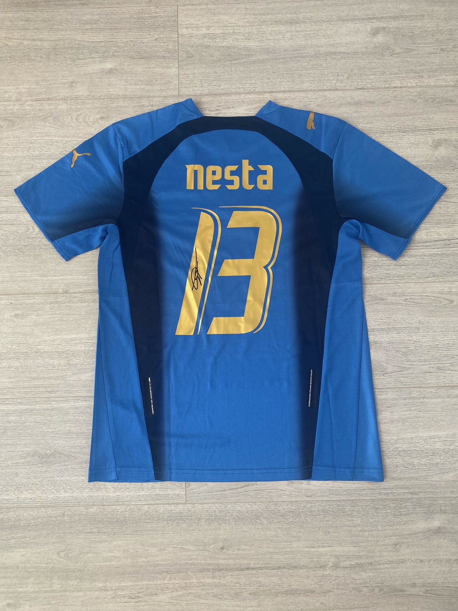 Alessandro Nesta Italy World Cup 2006 Jersey Art Board Print for