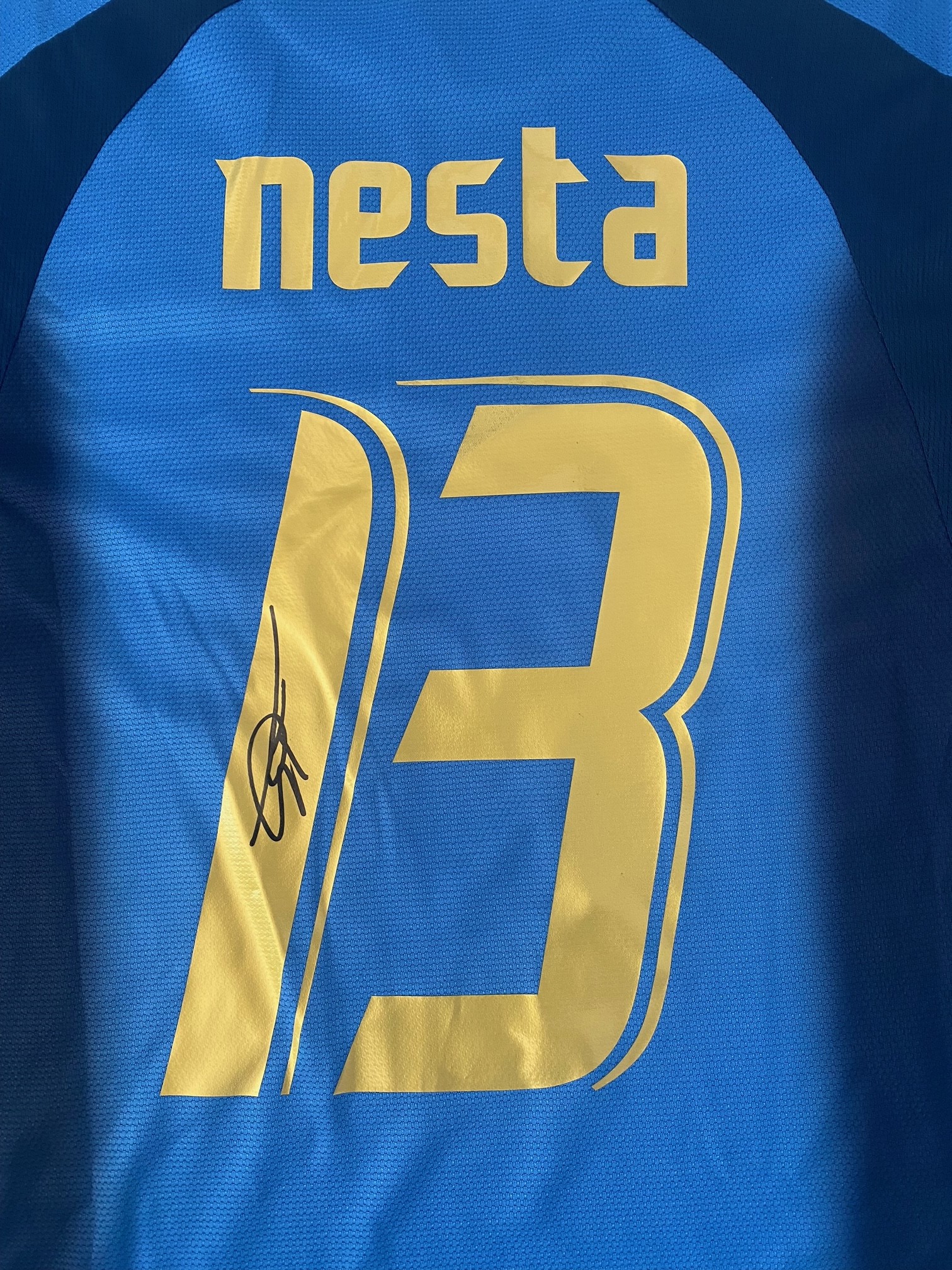 Alessandro Nesta Italy World Cup 2006 Jersey Art Board Print for