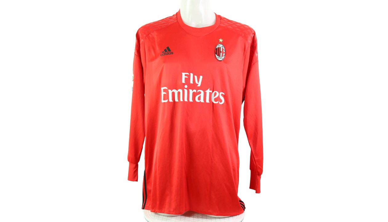 2016-17 AC Milan #1 DIEGOLOPEZ Orange Goalkeeper Long Sleeve Soccer Jersey  on sale,for Cheap,wholesale from China