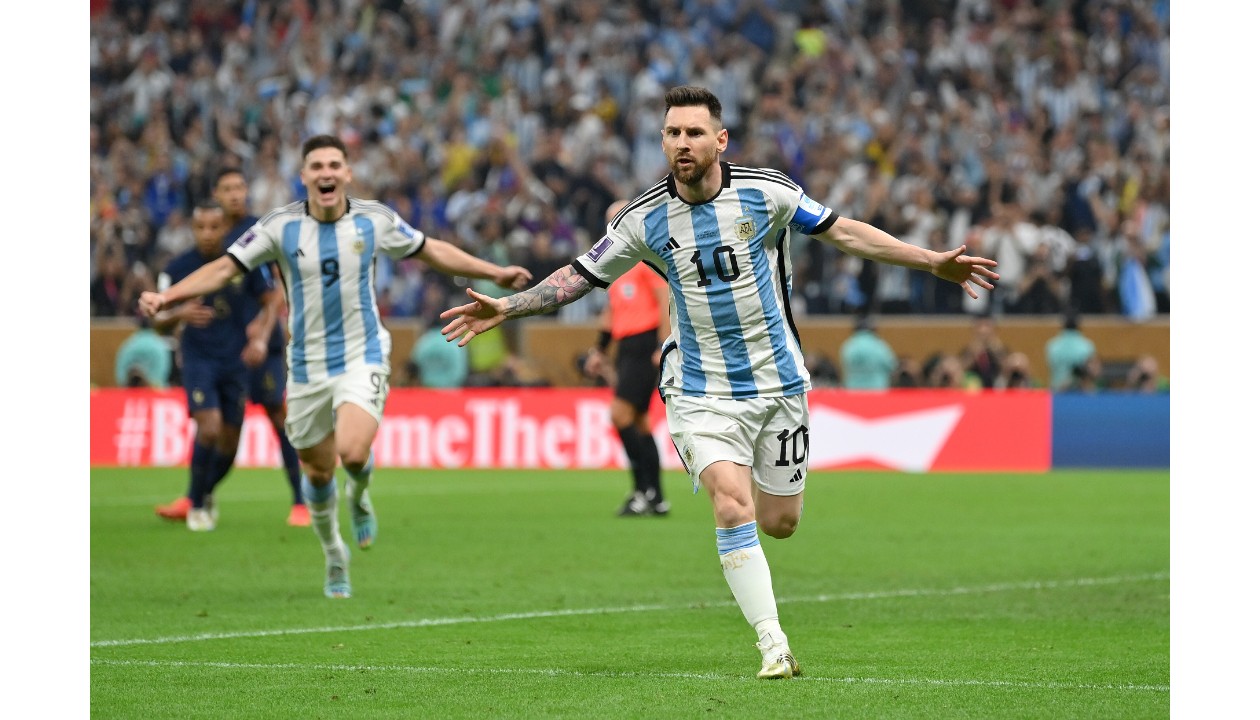 Messi Authentic Argentine Shirt, Final WC 2022 - CharityStars