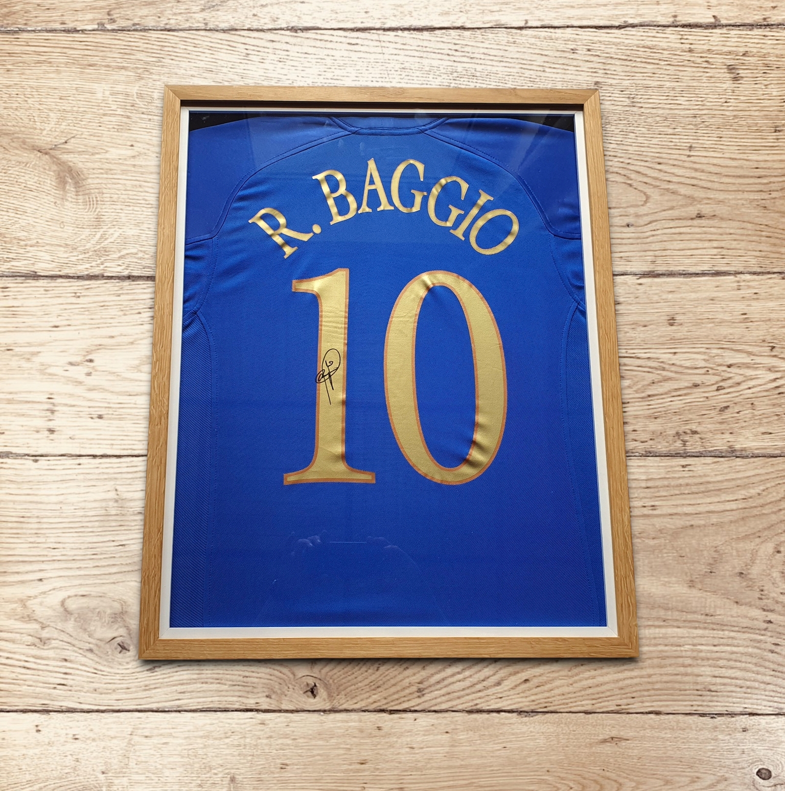 Maillot Brescia Baggio Autographié - Réplique - Avec Certificat D'authenticité