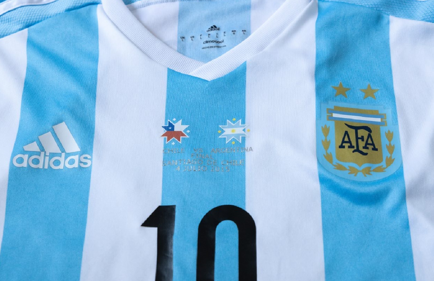 adidas Argentina Marcos Acuna Three Star Home Jersey w/ World Cup Champion  Patch 22/23 (White/Light Blue)