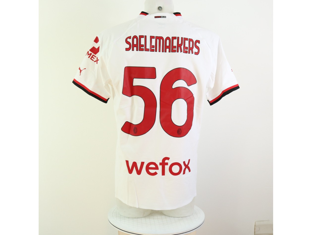 Saelemaekers' AC Milan Match Shirt, 2022/23 - CharityStars
