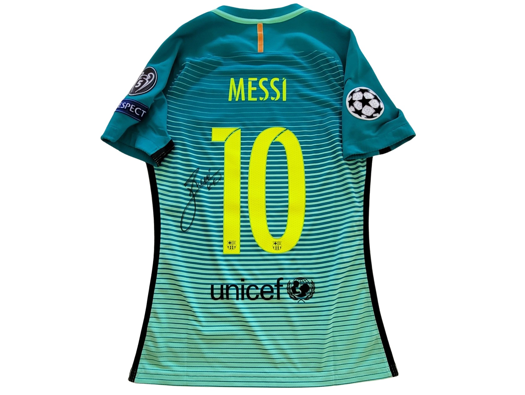 Messi's Official Barcelona Signed Shirt, 2016/17 - CharityStars