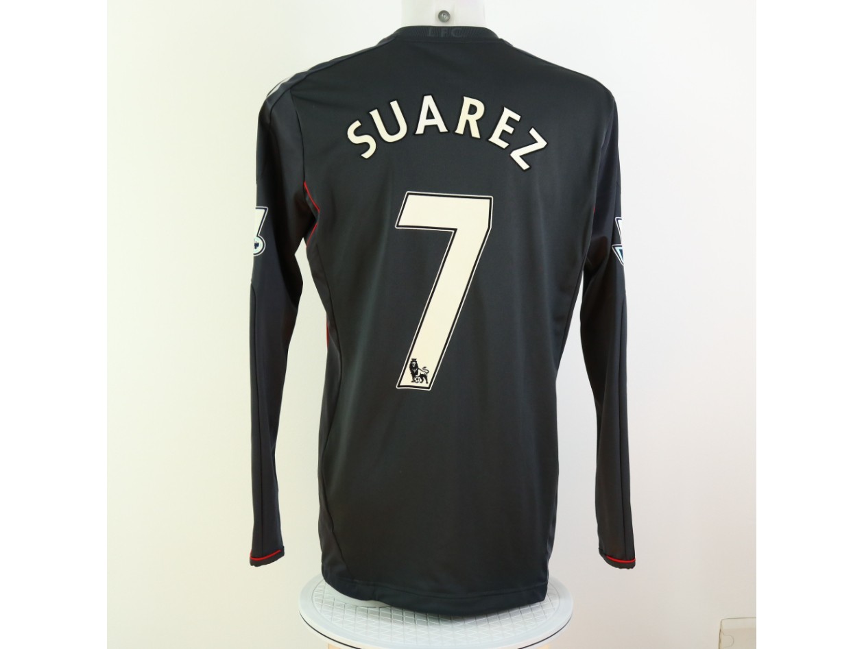 2011/12 Liverpool Away Jersey #7 Suarez Tech-Fit 9 Player Issue Soccer NEW