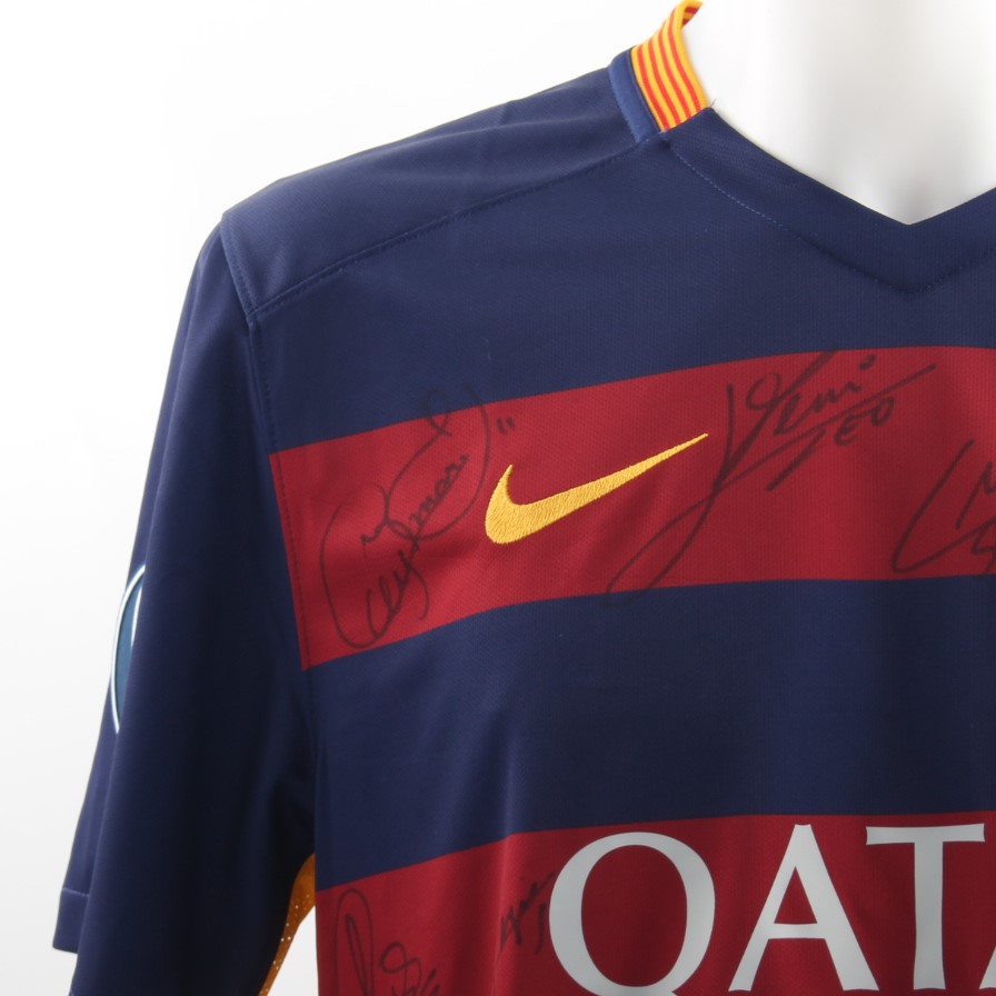 Messi's Official Barcelona Signed Shirt, 2015/16 - CharityStars