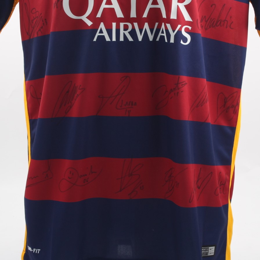 Messi's Official Barcelona Signed Shirt, 2015/16 - CharityStars