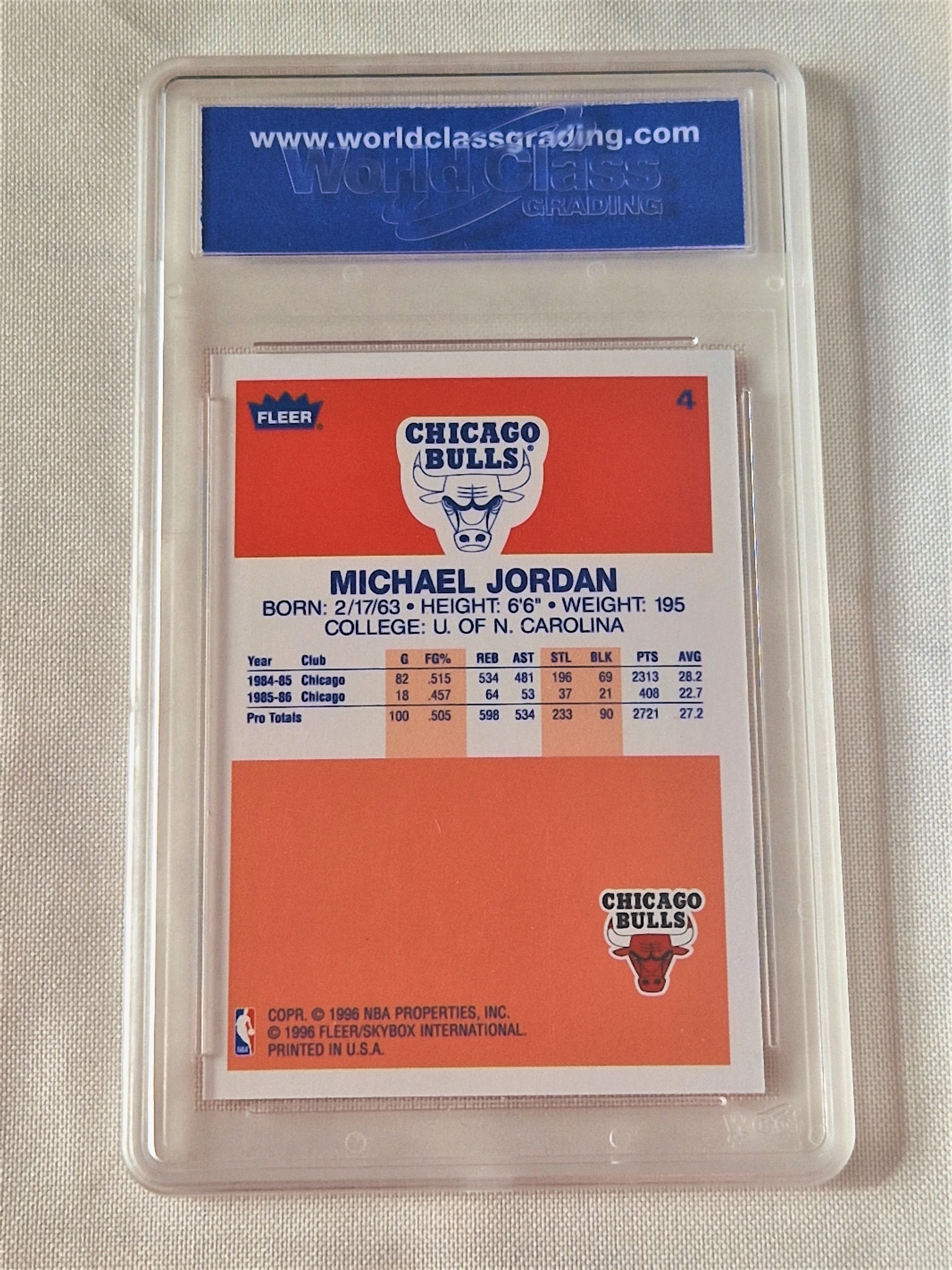 Card Michael Jordan NBA Fleer Decade of Excellence 1996/97 - CharityStars