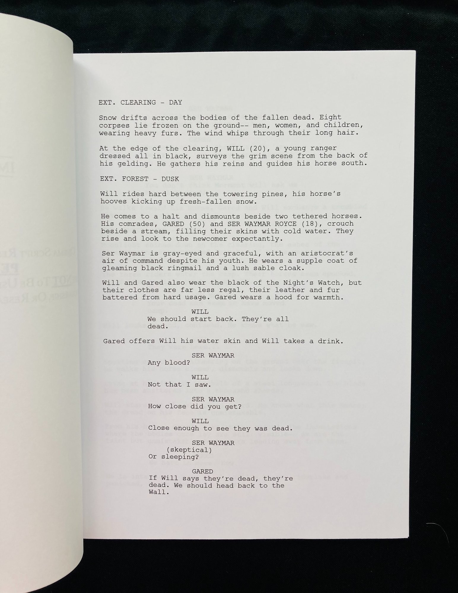 Original Script - Game Of Thrones - CharityStars