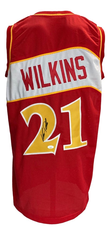 Dominique Wilkins Atlanta Hawks Signed Autographed Red Custom