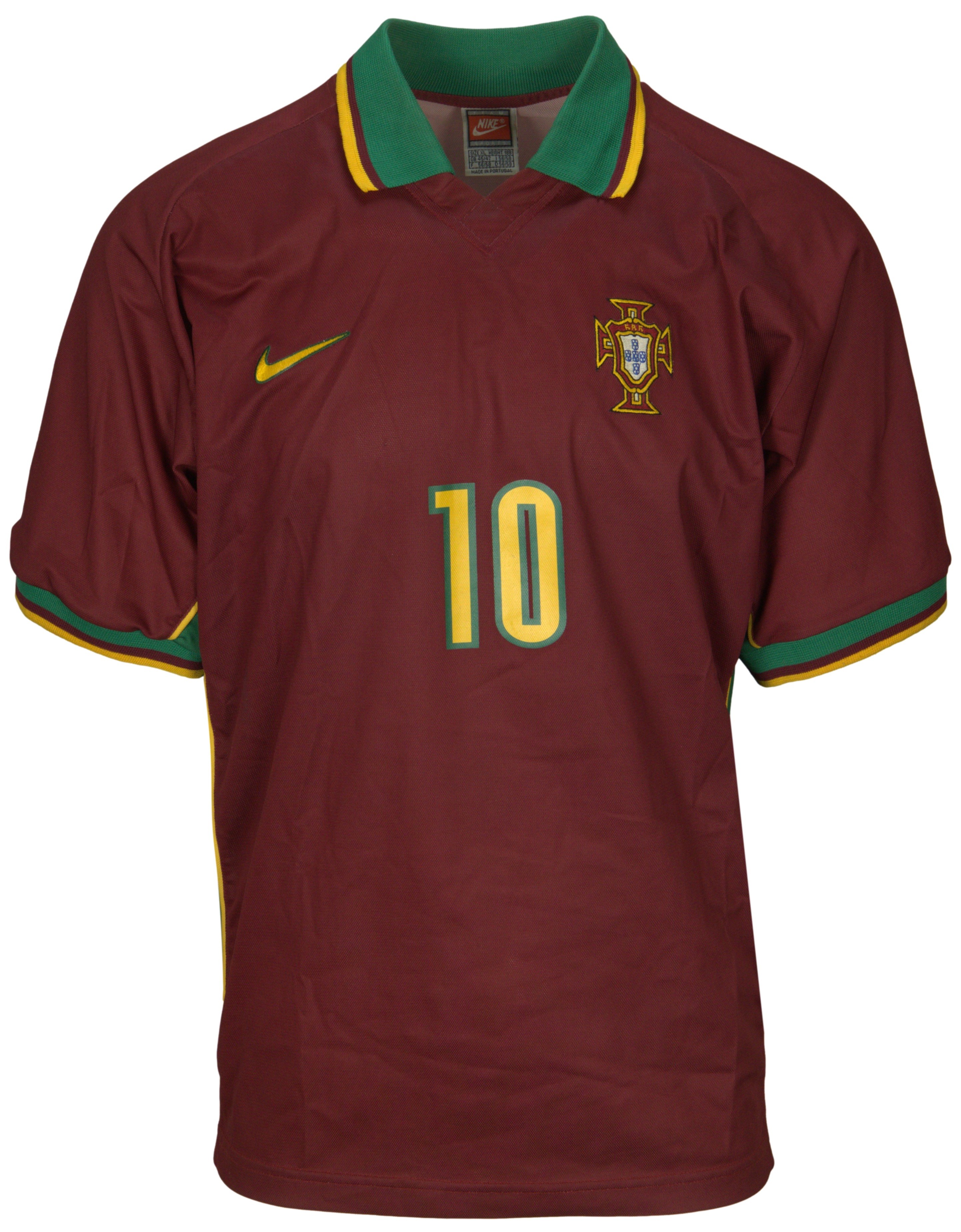 Rui Costa's Portugal Worn Shirt, 1996 - CharityStars