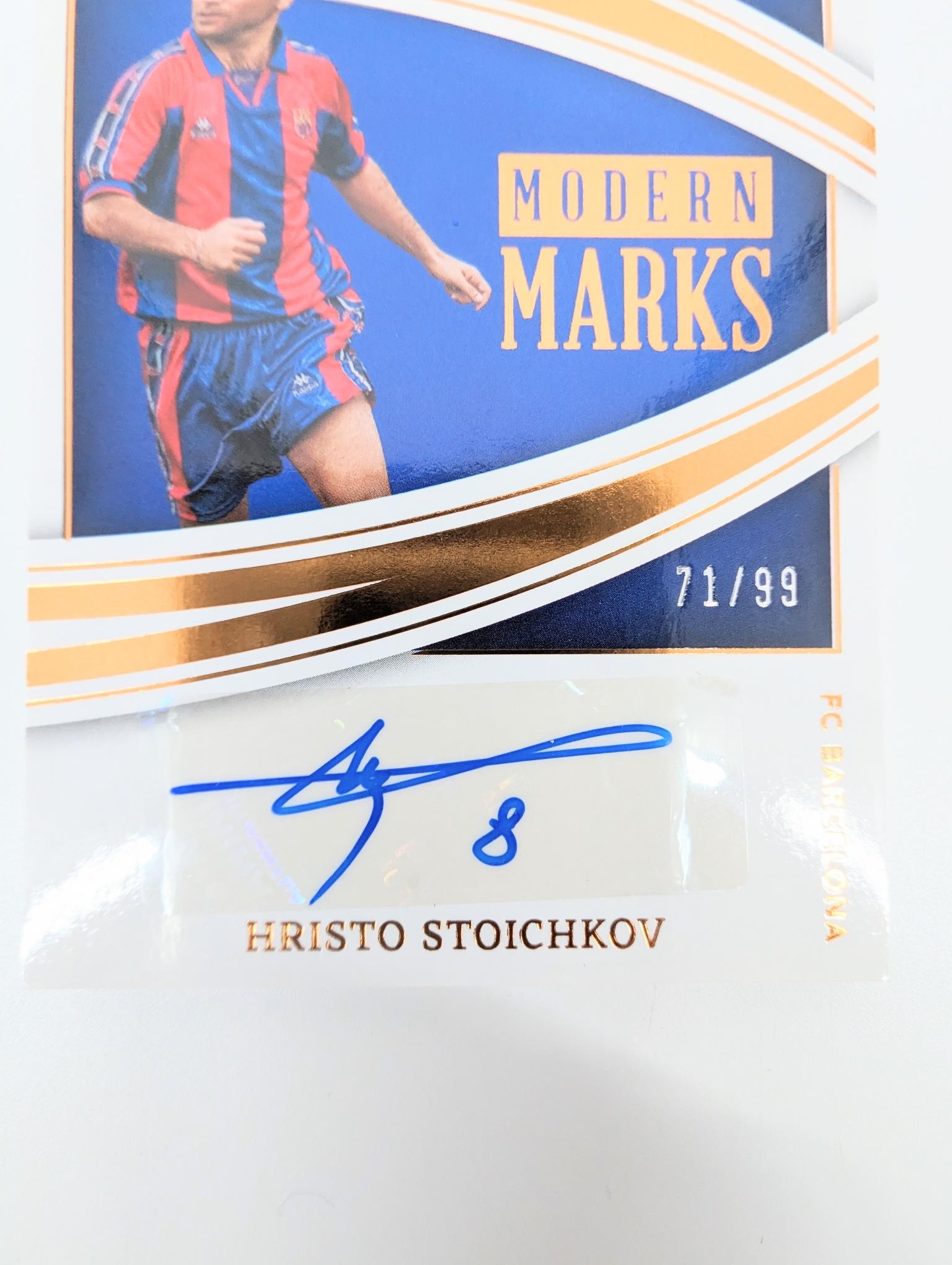 Hristo Stoichkov Signed Display with Jersey
