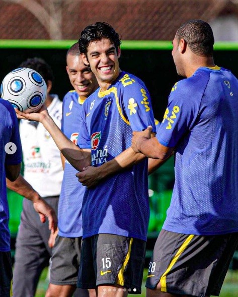 Brazil Retro Shirt - Signed by Kaka - CharityStars