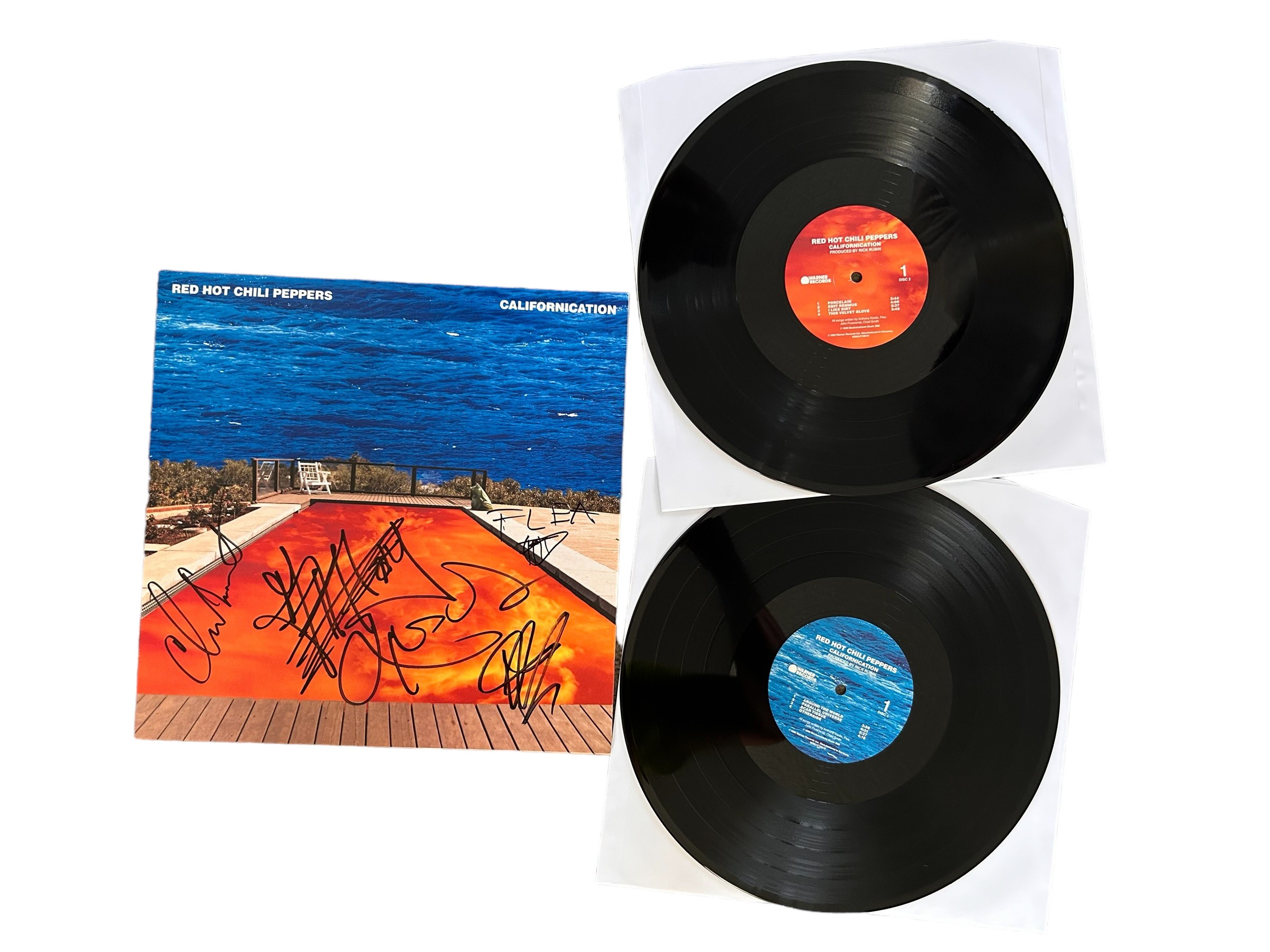 Flea Signed Red Hot Chili Peppers Californication LE Vinyl Record Album  Inscribed Love (PSA Hologram)