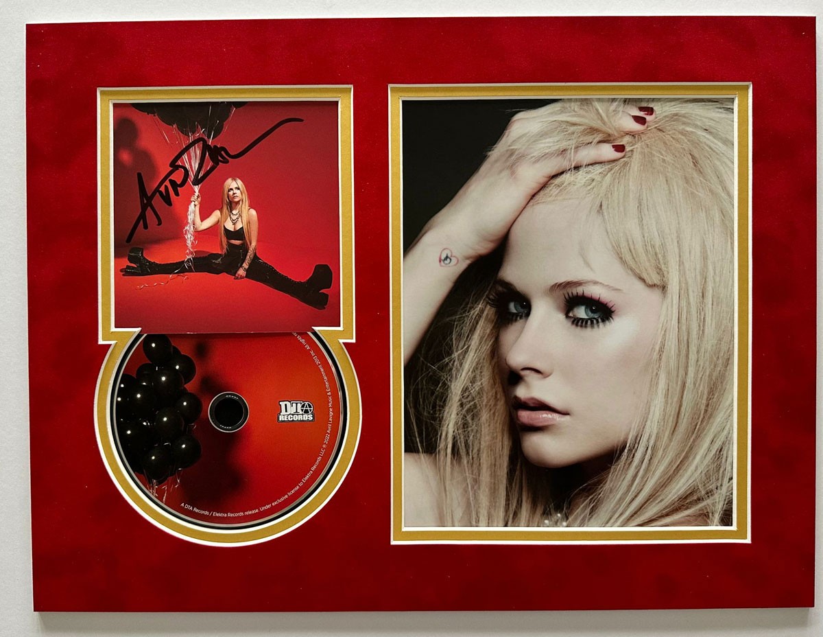 Avril Lavigne Signed and Mounted CD - CharityStars