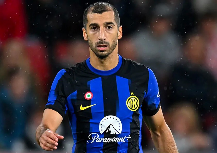 Mkhitaryan's FC Inter Shirt, 20232024, Signed with personalized