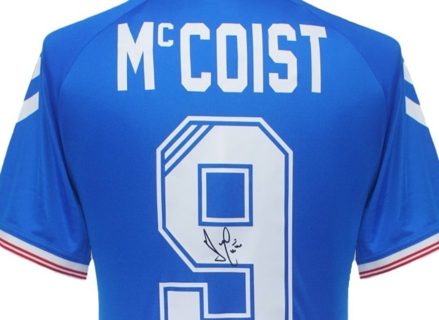 Ally McCoist Signed Rangers Soccer Jersey | Autographed Memorabilia