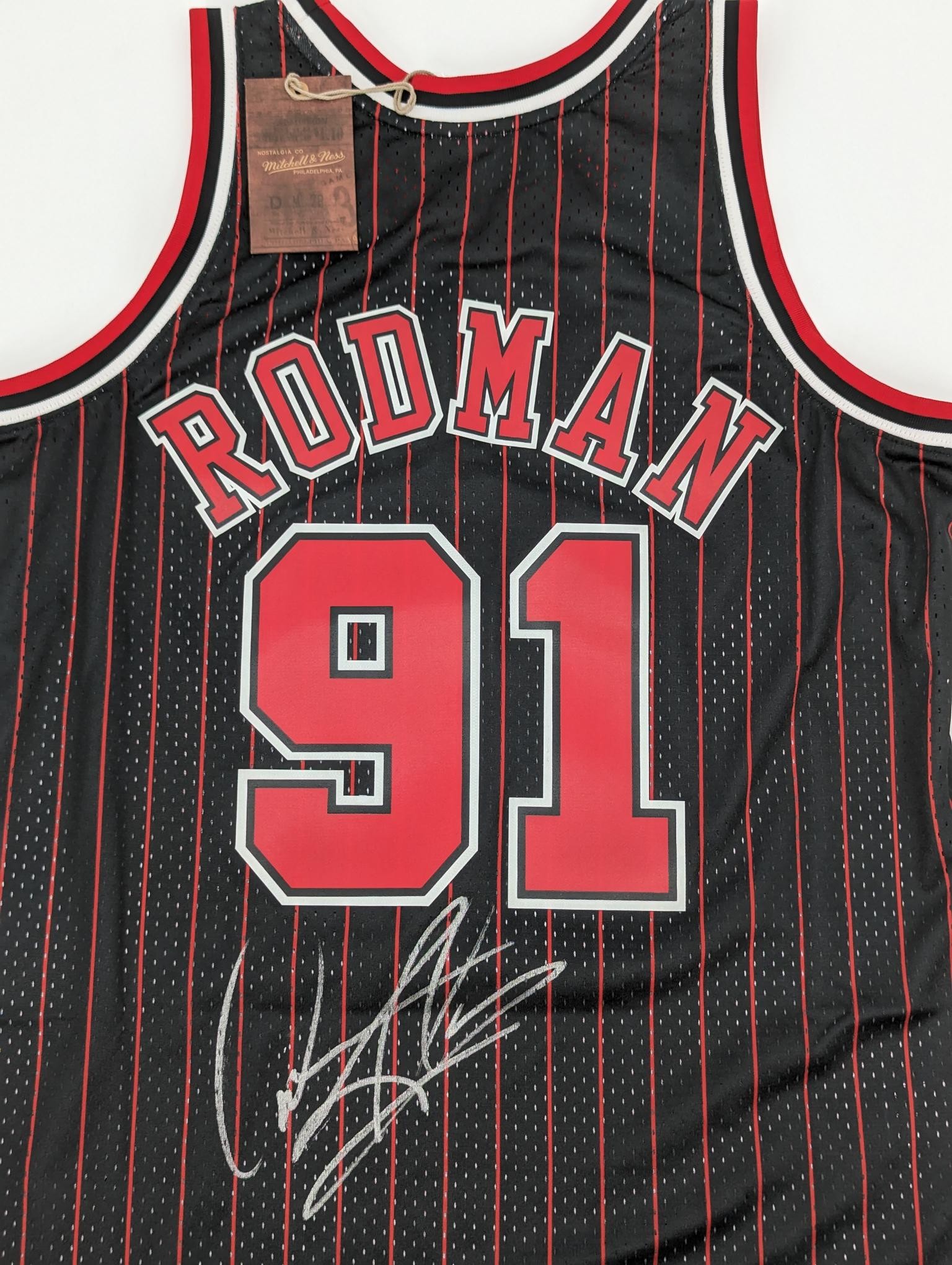 Scottie Pippen and Dennis Rodman Signed Mitchell&Ness Chicago Bulls Jerseys  - CharityStars