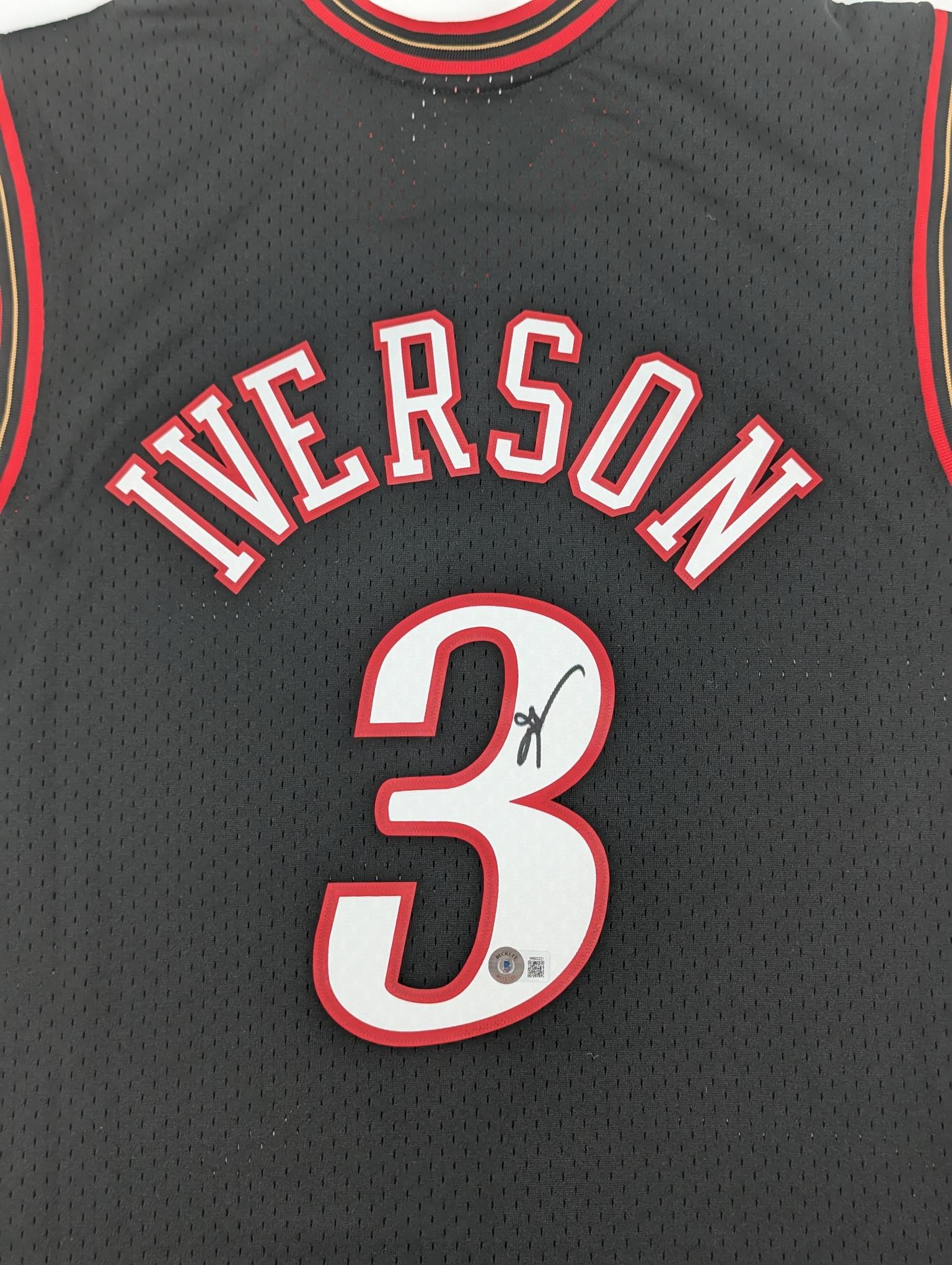 Mitchell & Ness NBA Philadelphia 76ers Lightning Jersey 3 Iverson Mens Black Vest main image 1