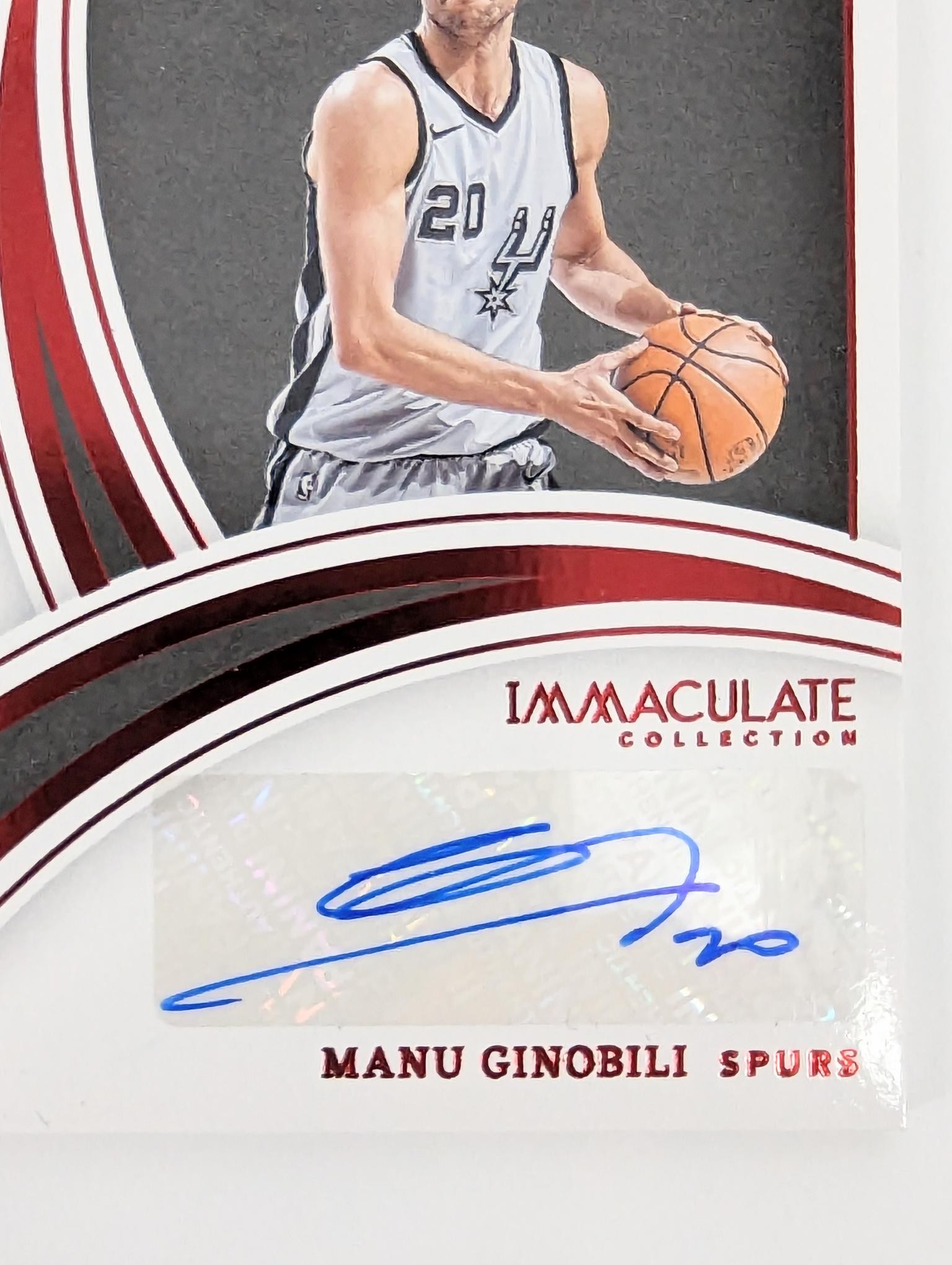 Emanuel Ginobili Signed San Antonio Spurs Panini Immaculate Card