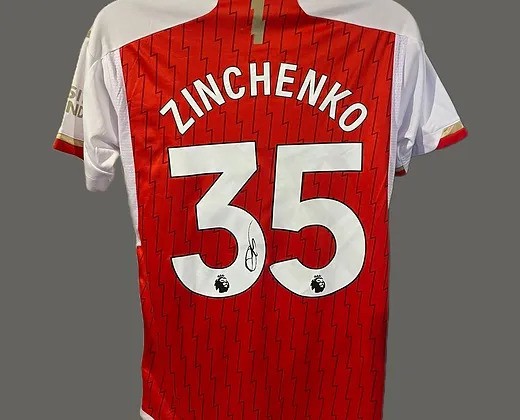 Oleksandr Zinchenko's Arsenal 2023/24 Signed Shirt - CharityStars