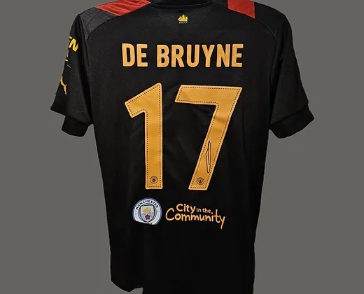 2022/23 Kevin De Bruyne Signed Manchester City Jersey Beckett BAS Witnessed