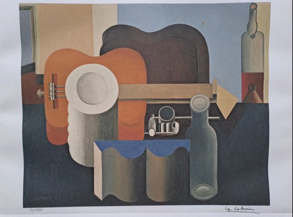 Corbusier　Le　Lithograph　CharityStars　Signed　by　Still　Life