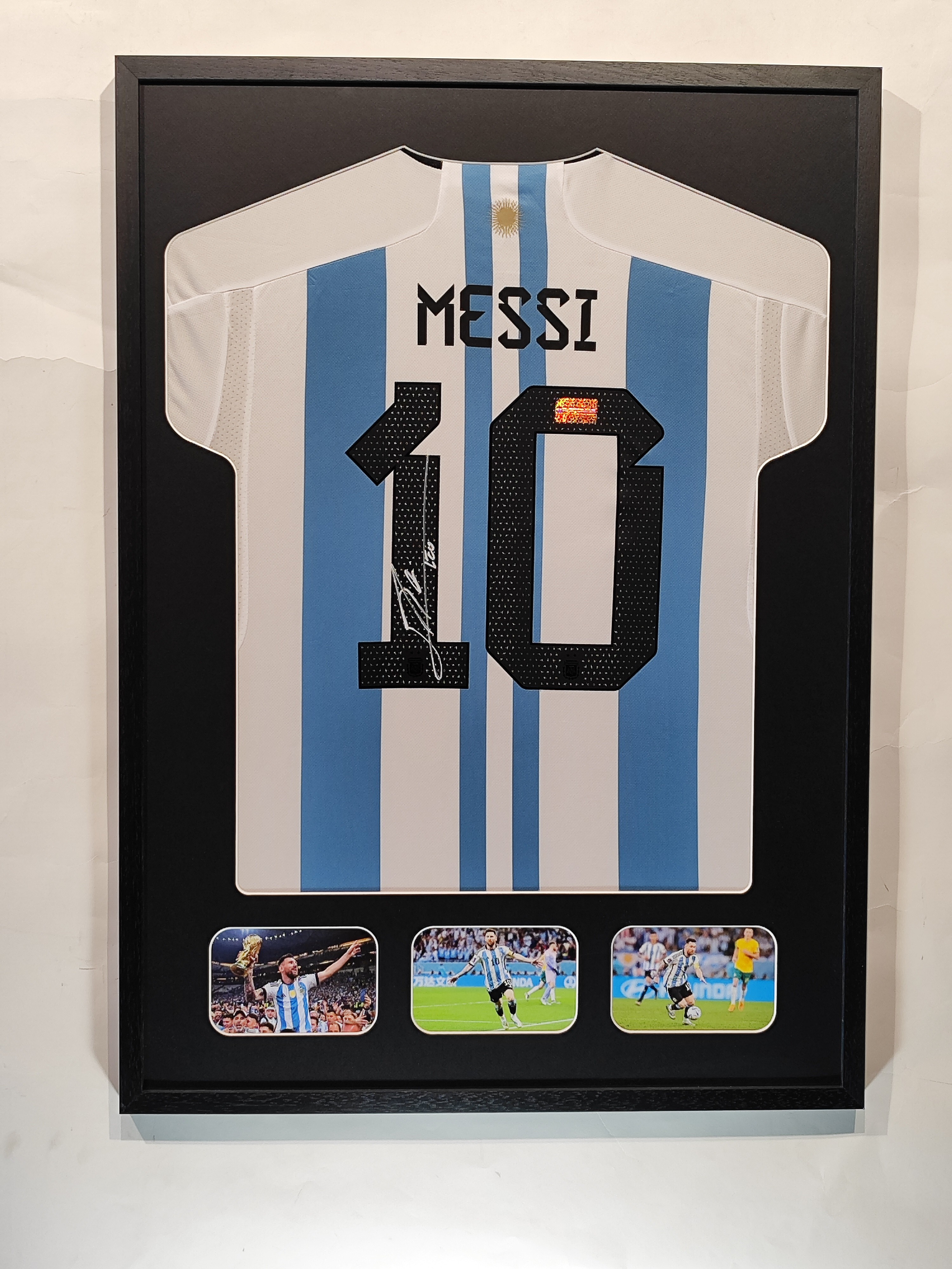 Messi's FC Barcelona Signed and Framed Shirt - CharityStars