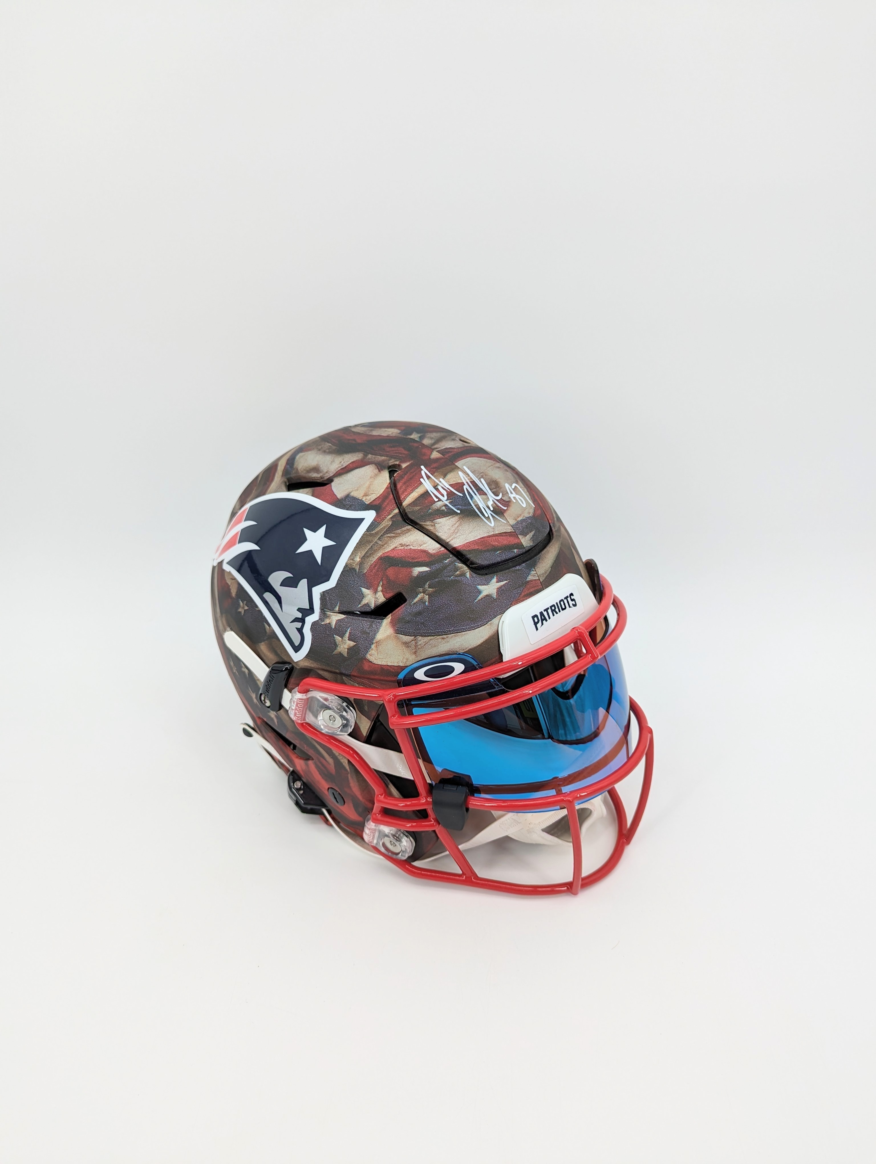 Rob Gronkowski Autographed Throwback Patriots Mini Helmet - CharityStars