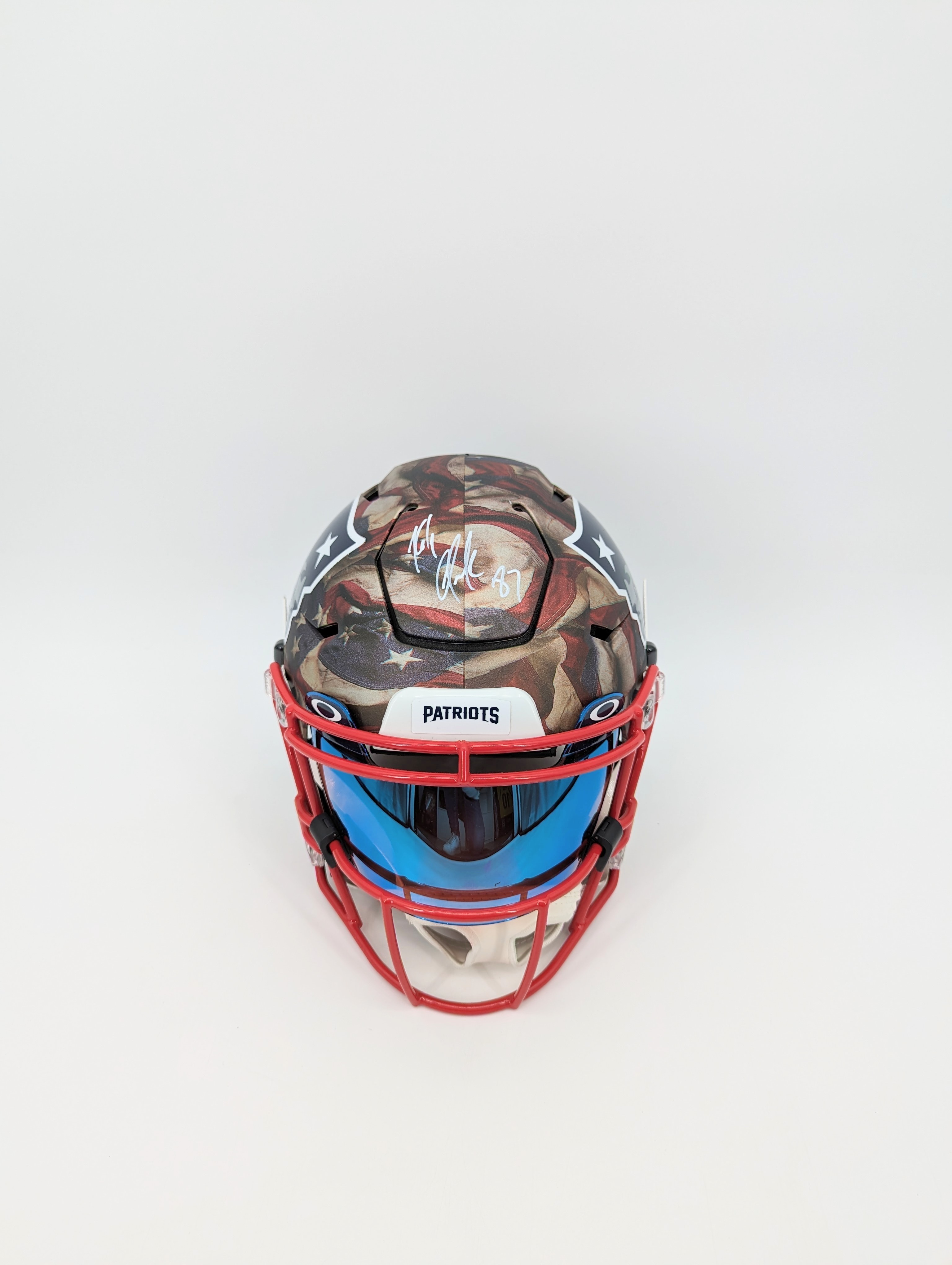 Rob Gronkowski Autographed Throwback Patriots Mini Helmet - CharityStars