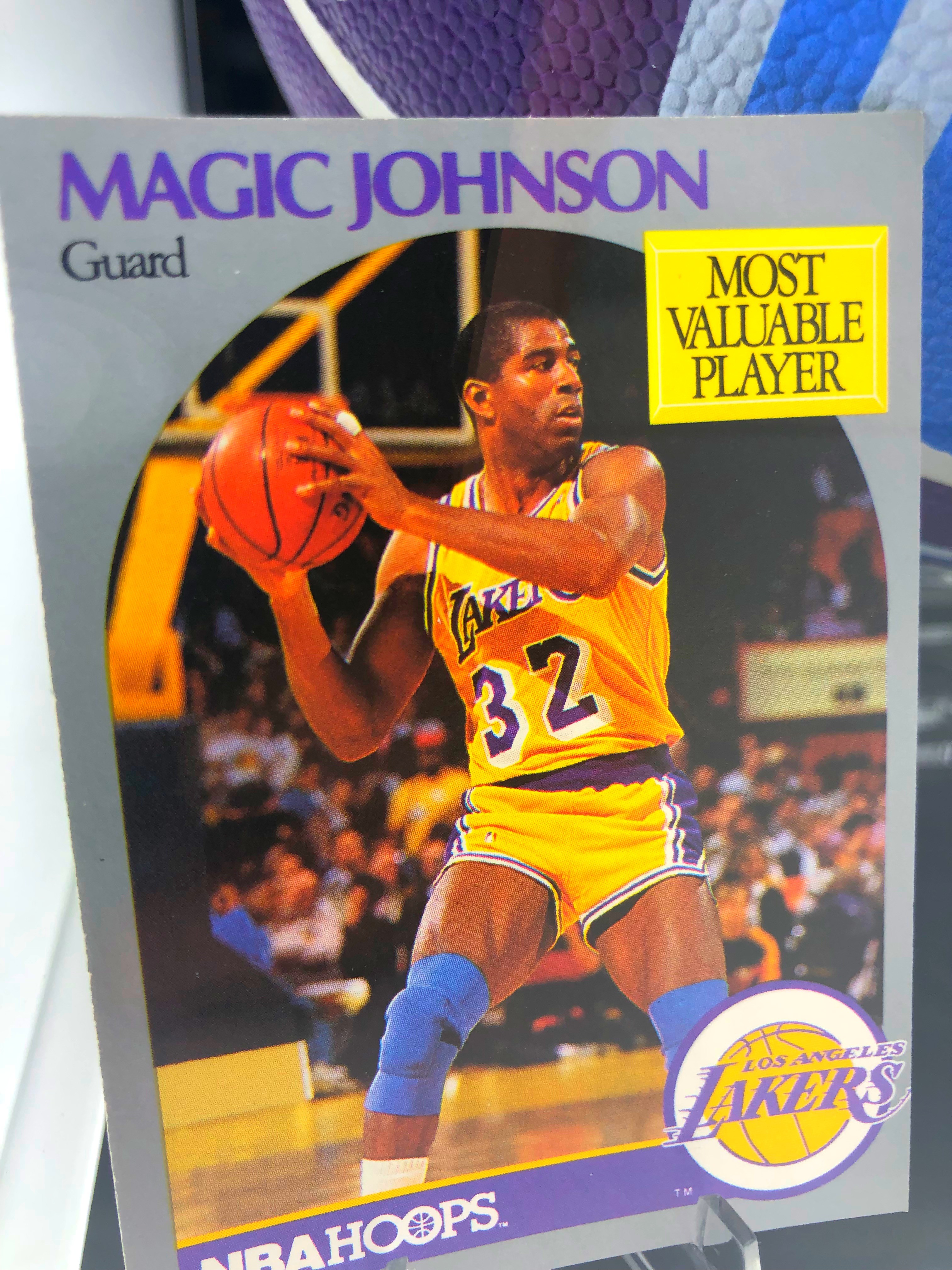 Magic Johnson Basketball HOF Impact Jersey Frame