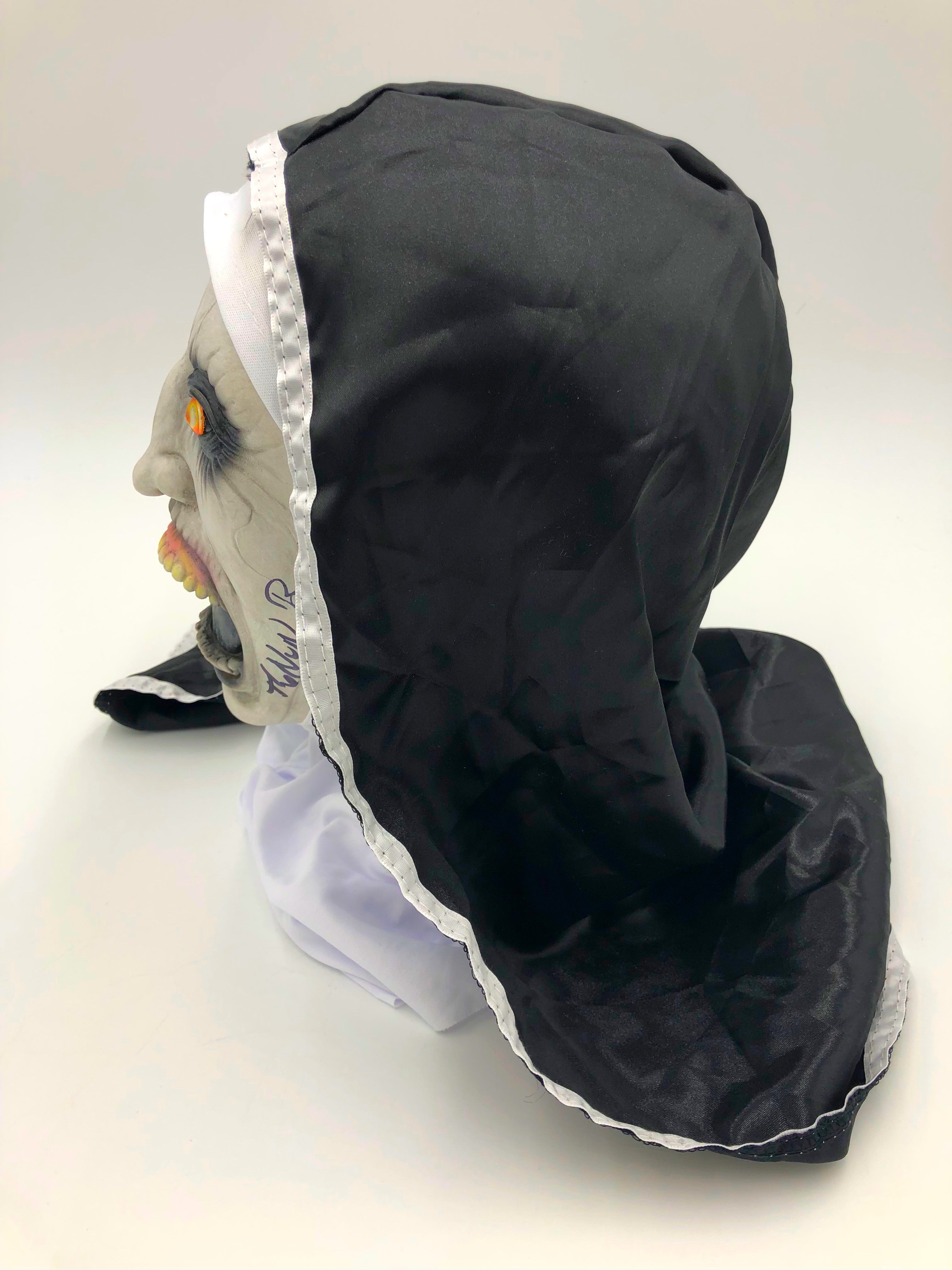 bonnie-aarons-the-nun-movie-signed-mask-in-display-case-charitystars