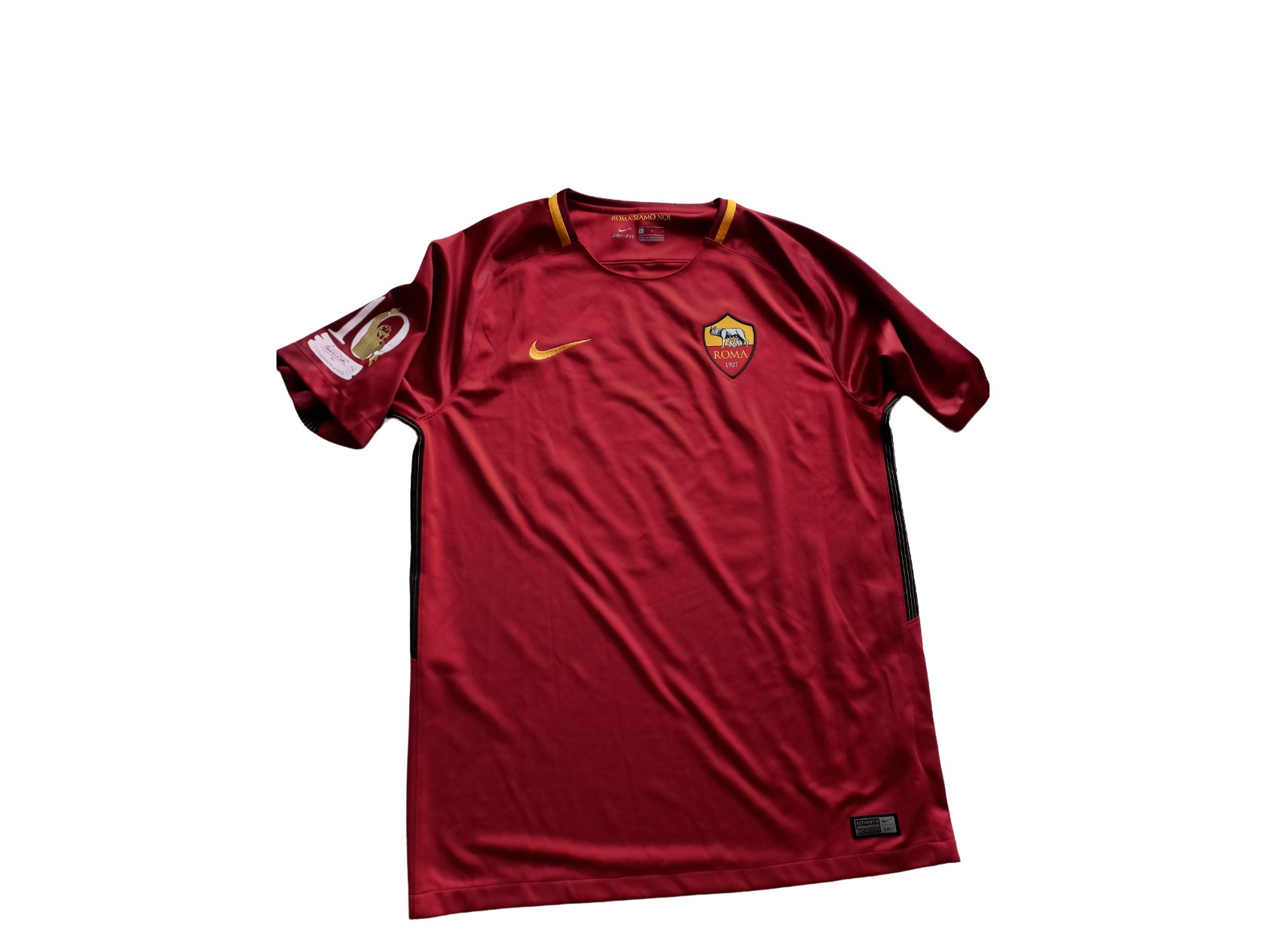 Totti roma SERIE A Ufficiale no match worn 2016 17 JERSEY NIKE STADIUM