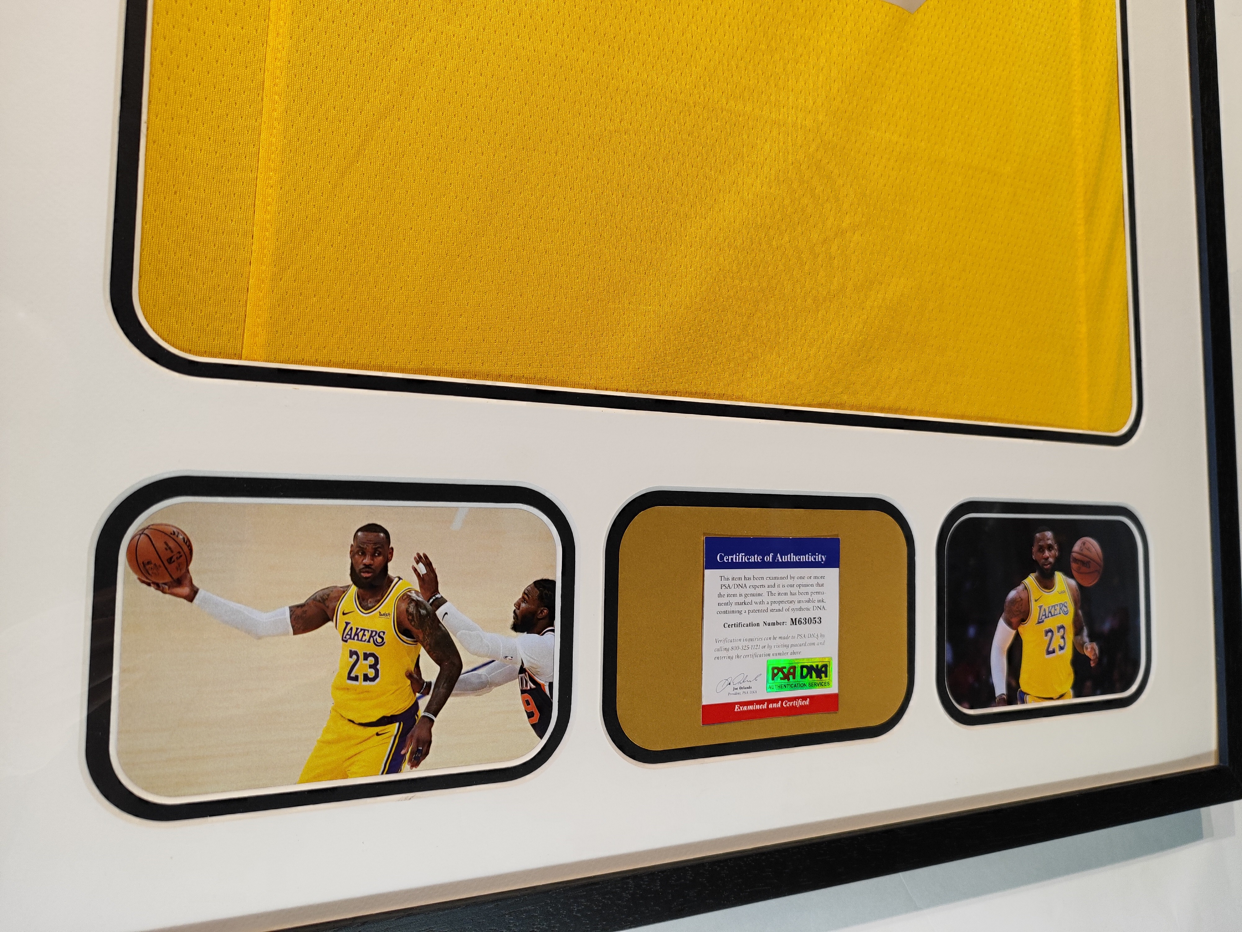 Charitybuzz: LeBron James Lakers Autographed Framed Jersey