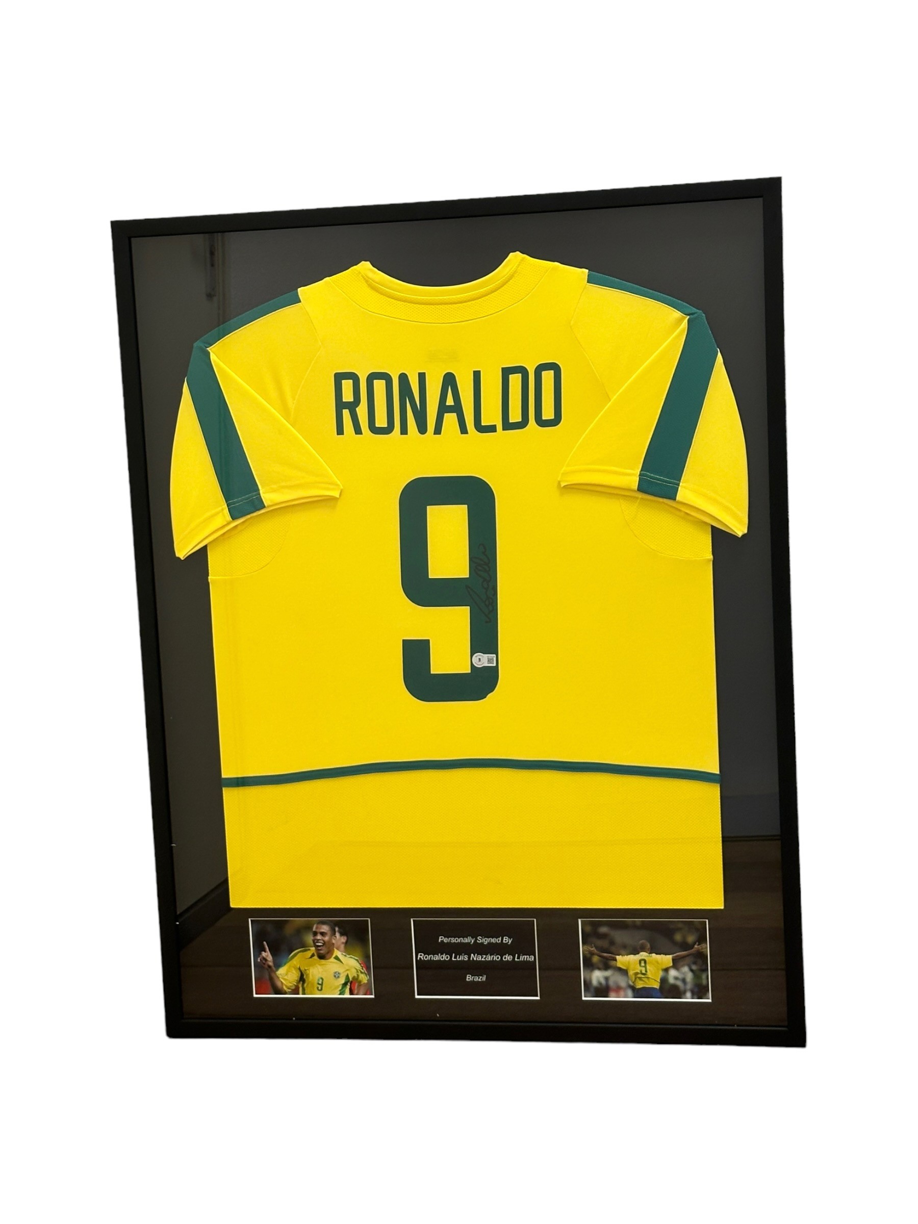 signed brazil ronaldo shirt