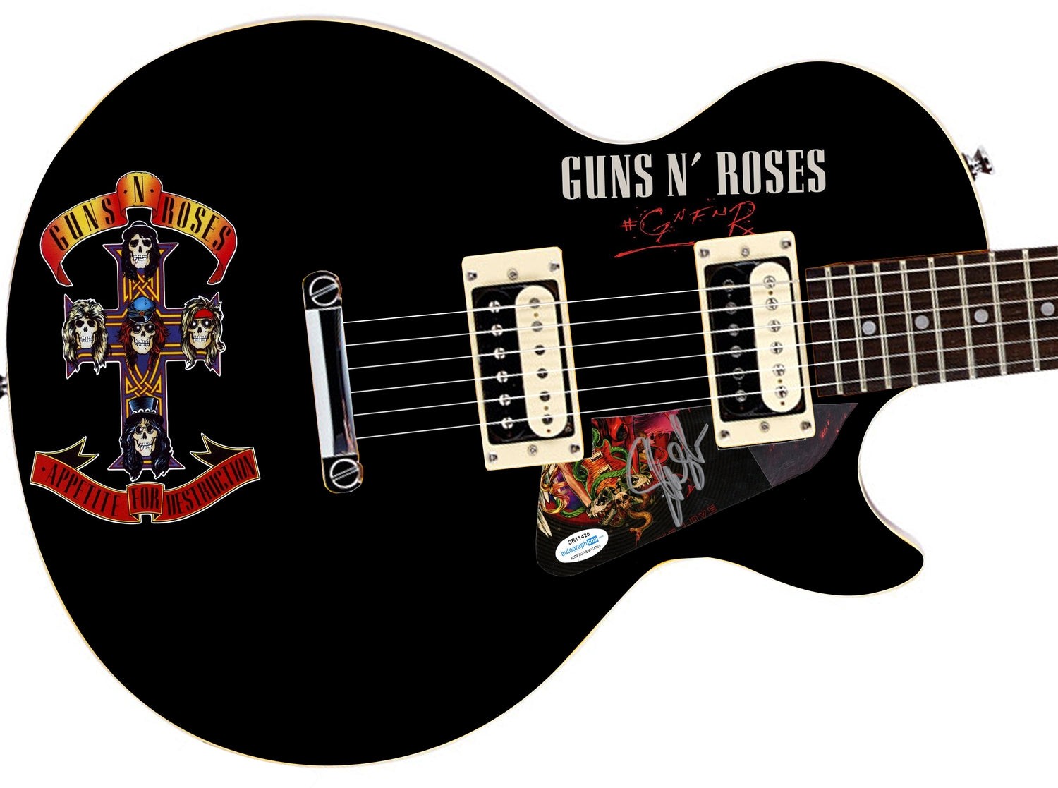 Slash of Guns N'Roses Signed Custom Graphics Epiphone - CharityStars