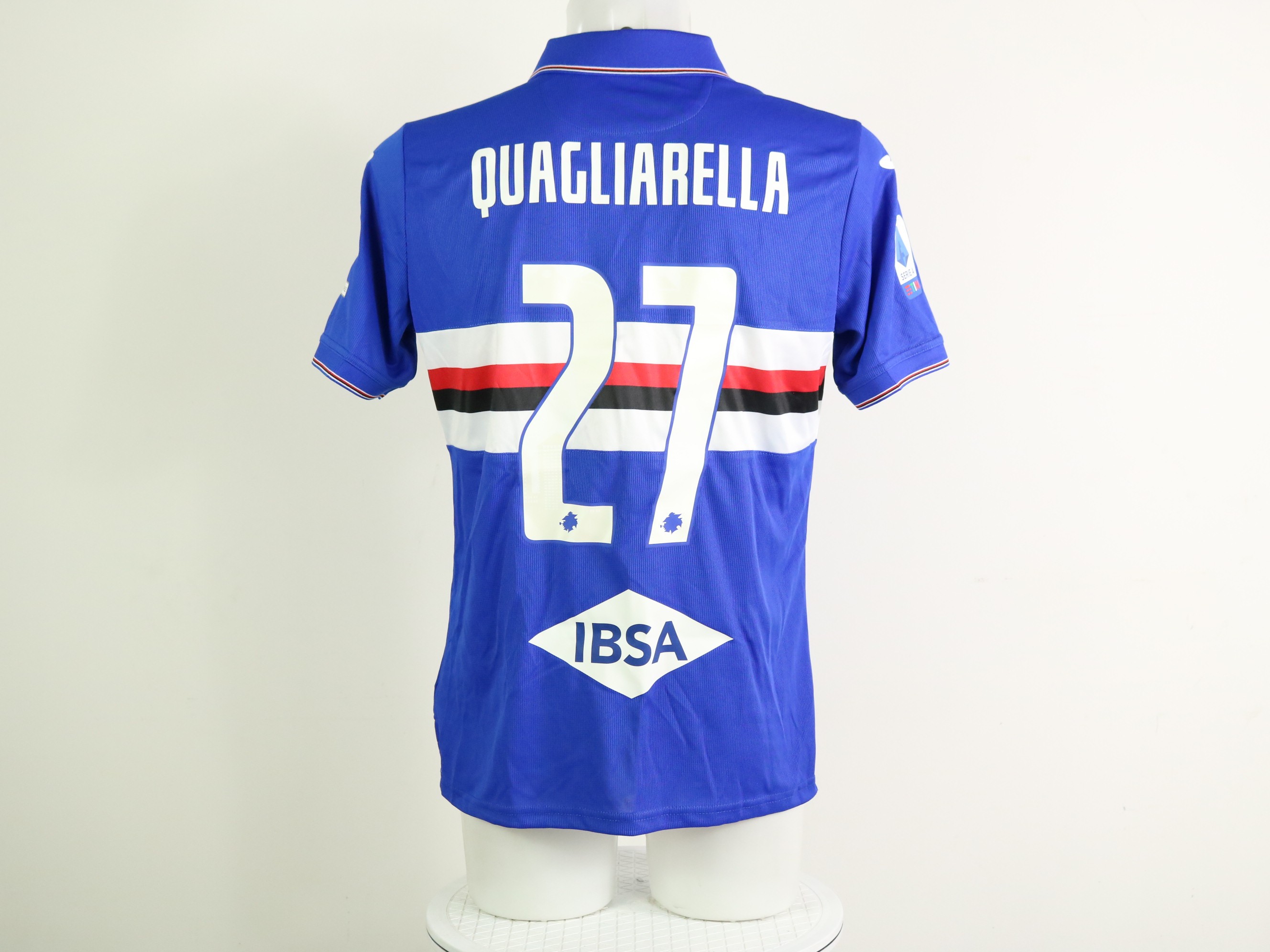 Quagliarella's Match-Worn Armband Genoa vs Sampdoria 2018 -  #UnRossoAllaViolenza - Signed - CharityStars