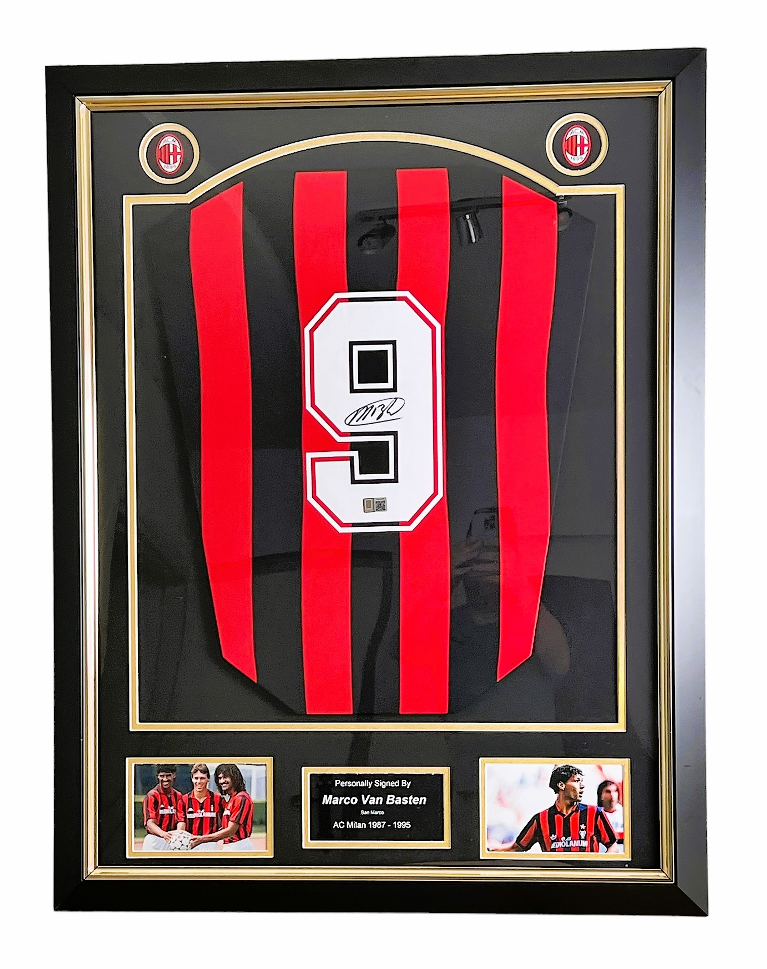 Marco van Basten's AC Milan 1988 Signed and Framed Shirt