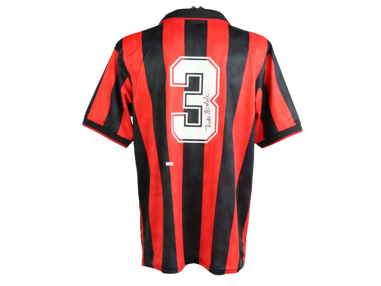 Official AC Milan Maldini Signed Shirt, 1993/94 - CharityStars