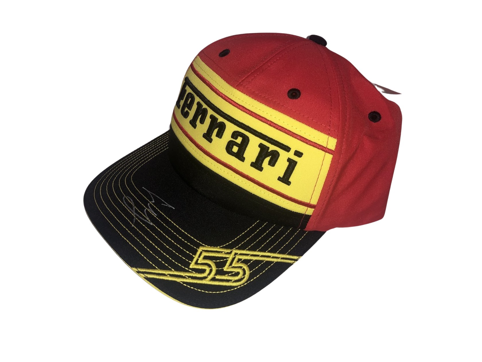 Cappellino ufficiale Sainz Scuderia Ferrari, Monza 2023 - Autografato -  CharityStars